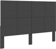 Headboard dark grey textile 160×200 cm - Bed