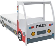 Police Car Bed + Memory Foam Mattress 90x200cm 278783 - Bed