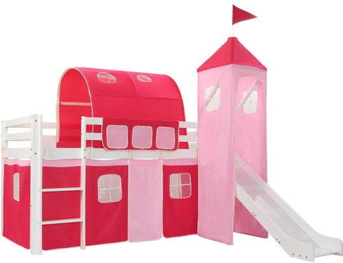 Children's Bunk Bed Slide and Ladder, Pine 208×230cm 282710 - Bed - Main image