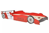 Children's bed in the shape of a racing car 90x200 cm red - Bed