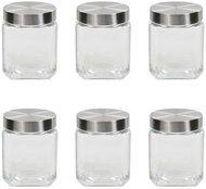 Food Jars with Silver Lid 6 pcs 1200ml - Storage Jar
