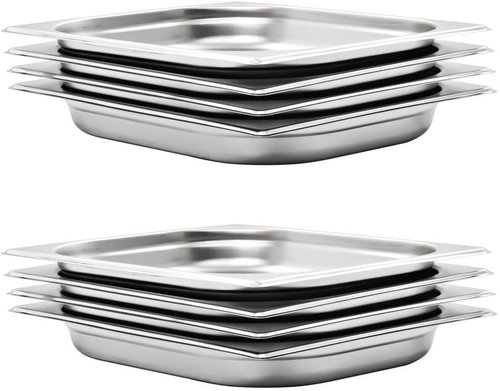 Gastro Containers 8 pcs GN 1/2 40mm Stainless-steel - Gastro Container - Main image