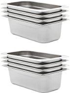 Gastro Containers 8 pcs GN 1/3 100mm Stainless-steel - Gastro Container