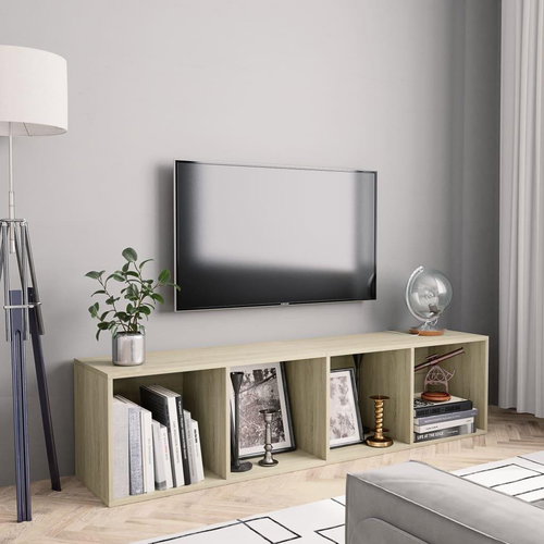 Knihovna/TV skříňka dub sonoma 143×30×36 cm - Knihovna - Main image