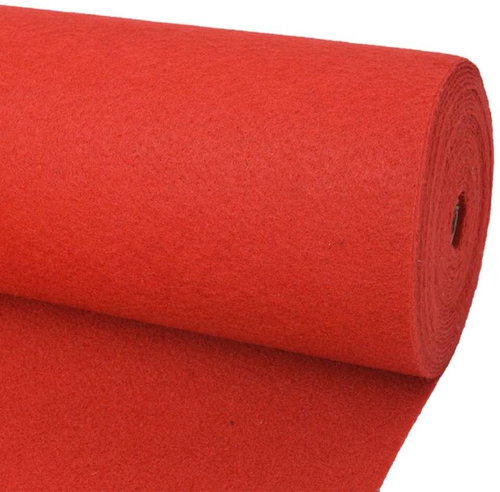 Construction carpet smooth 1x12 m red - Carpet - Main image
