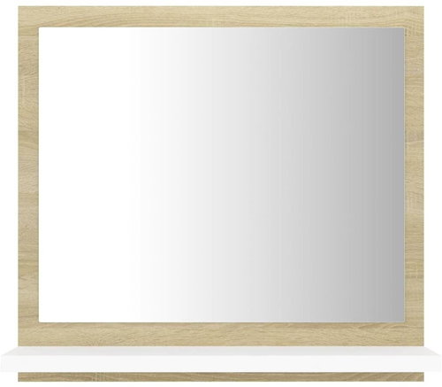 Bathroom mirror white oak sonoma 40x10,5x37 cm chipboard 804558 - Mirror - Main image