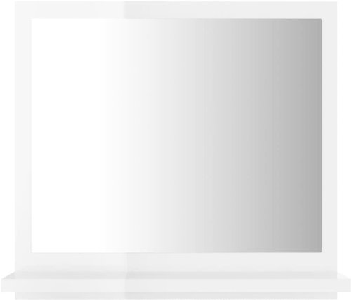 Bathroom mirror white high gloss 40x10,5x37 cm chipboard 804559 - Mirror - Main image