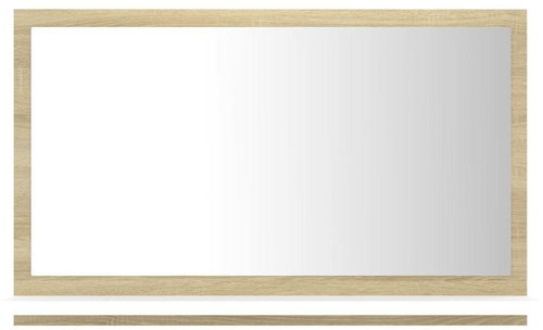 Bathroom mirror white oak sonoma 60x10,5x37 cm chipboard 804567 - Mirror - Main image