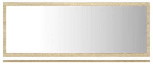 Bathroom mirror white oak sonoma 90x10,5x37 cm chipboard 804585 - Mirror - Main image