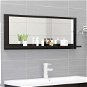 Koupelnové zrcadlo černé vysoký lesk 100x10,5x37 cm dřevotříska 804596 - Zrcadlo