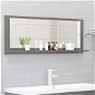 Koupelnové zrcadlo šedé vysoký lesk 100x10,5x37 cm dřevotříska 804597 - Zrcadlo