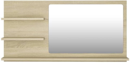 Bathroom mirror oak sonoma 90×10,5×45 cm chipboard 805018 - Mirror - Main image