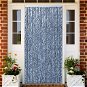 Insect curtain blue, white and silver 90×220 cm Chenille 284274 - Drape