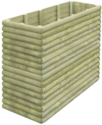 Raised bed 150x56x96 cm impregnated pine wood 19 mm 43278 - Raised Garden Bed - Main image