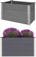 Raised bed wood plastic 100×50×54 cm grey 43603 - Raised Garden Bed