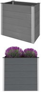Raised bed wood plastic 100×50×91 cm grey 43604 - Raised Garden Bed