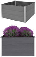 Raised bed wood plastic 100×100×54 cm grey 43605 - Raised Garden Bed