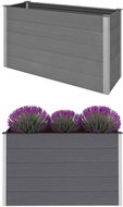Raised bed wood plastic 150×50×91 cm grey 43608 - Raised Garden Bed