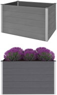 Raised bed wood plastic 150×100×91 cm grey 43610 - Raised Garden Bed