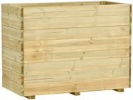 Raised bed with bottom 100×50×75 cm impregnated pine 49439 - Raised Garden Bed