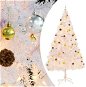 Umělý vánoční stromek ozdobený s baňkami a LED 210 cm bílý 246397 - Vánoční stromek