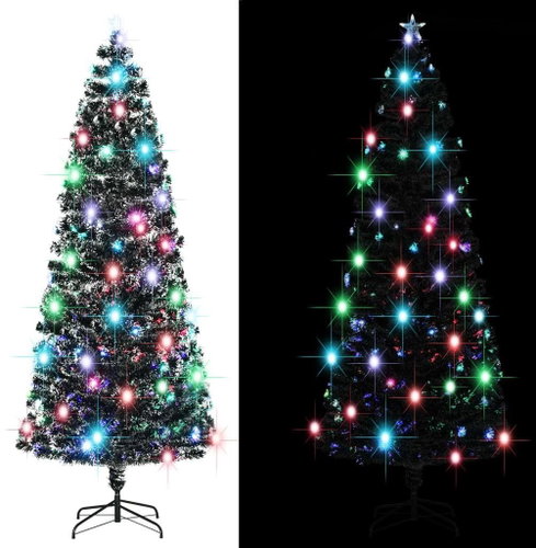 Artificial Christmas tree with stand and LED 240 cm 380 branches 284299 - Christmas Tree - Main image
