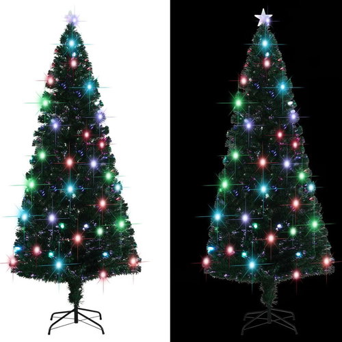 Artificial Christmas tree with stand and LED 210 cm 280 branches 284303 - Christmas Tree - Main image
