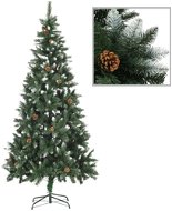 Umelý vianočný stromček so šiškami a bielymi trblietkami 210 cm 284319 - Vianočný stromček