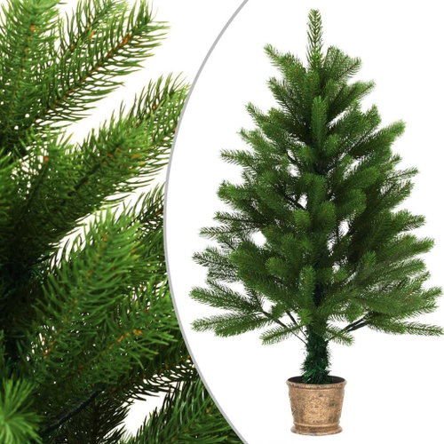 Artificial Christmas tree with very realistic needles 90 cm green 284327 - Christmas Tree - Main image