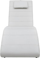 Lounger with cushion white faux leather - Lounge