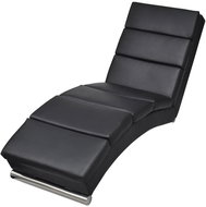 Lounger black faux leather - Lounge