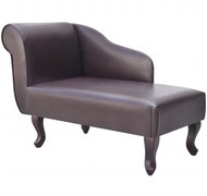 Brown faux leather lazy girl - Lounge