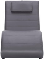 Lounger with cushion grey faux leather - Lounge