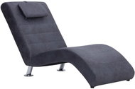 Lounger with cushion grey faux brushed leather - Lounge