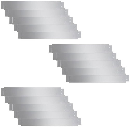 Set of 15 flexible grass edges, galvanized steel 100×15 cm 271783 - Lawn Edging - Main image