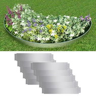 Grass edging 10 pcs galvanized steel 100×20 cm 274902 - Lawn Edging