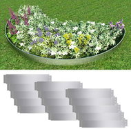 Grass edging 15 pcs galvanized steel 100×20 cm 274903 - Lawn Edging