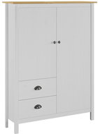 2-door wardrobe Hill Range white 99x45x137 solid pine 288958 - Wardrobe