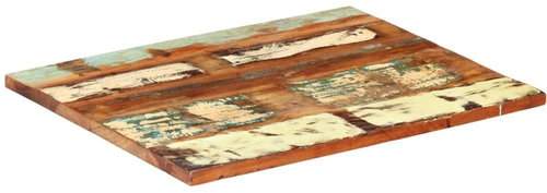 Table Top Rectangle 60x70cm 25-27mm Solid Recycled Wood 286053 - Table Top - Main image