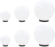 6-piece set of spherical LED lamps sphere 20/30/40 cm PMMA 277146 - Garden Lighting