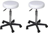 Office chairs 2 pcs white 35,5×98 cm artificial leather 277175 - Stool