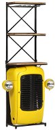Stojan na víno, traktor žltý, 49 × 31 × 170 cm, masívny mangovník 320488 - Stojan na víno