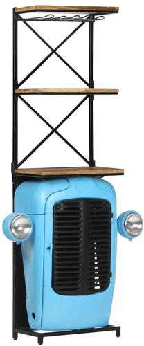 Wine Rack Tractor Blue 49×31×170cm Solid Mango Tree 320489 - Wine Stand - Main image