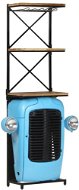 Stojan na víno traktor modrý 49×31×170 cm masivní mangovník 320489 - Stojan na víno