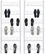 Shoe racks 18 pairs 2 pcs steel white 142314 - Stand