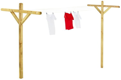 Clothes Racks 2 pcs 120×170cm Impregnated Pine Wood 315391 - Coat Hanger - Main image