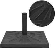 Umbrella stand, resin, square black 12 kg 43660 - Umbrella Stand