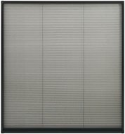 Pleated window insect screen aluminium anthracite 130x100 cm 148667 - Insect Screen