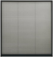 Pleated window insect screen aluminium anthracite 130x100 cm 148667 - Insect Screen
