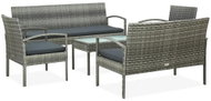 5-piece garden sofa set with cushions polyrattan grey 45790 - Garden Furniture